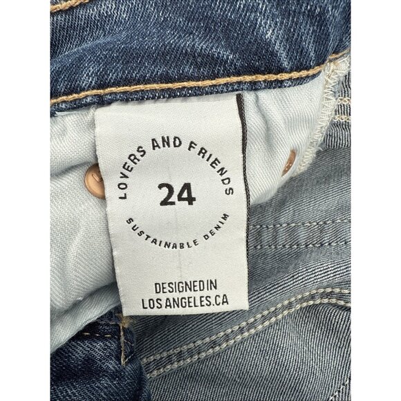 LOVERS AND FRIENDS Size 24 River Verona Stretch Denim Flare Jeans Revolve New - Picture 13 of 14